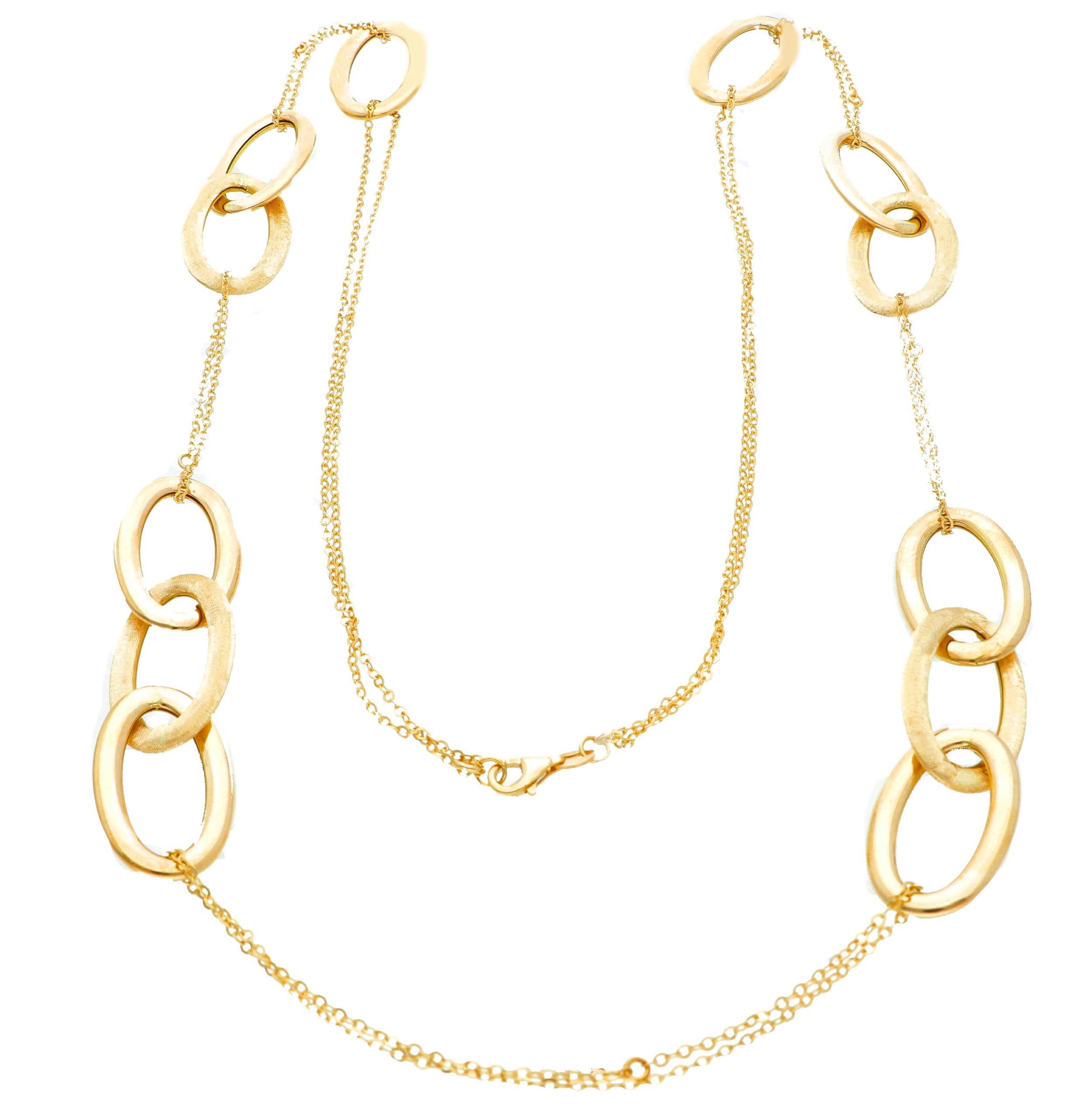 Golden necklace k14 with big golden rings (code S245949)